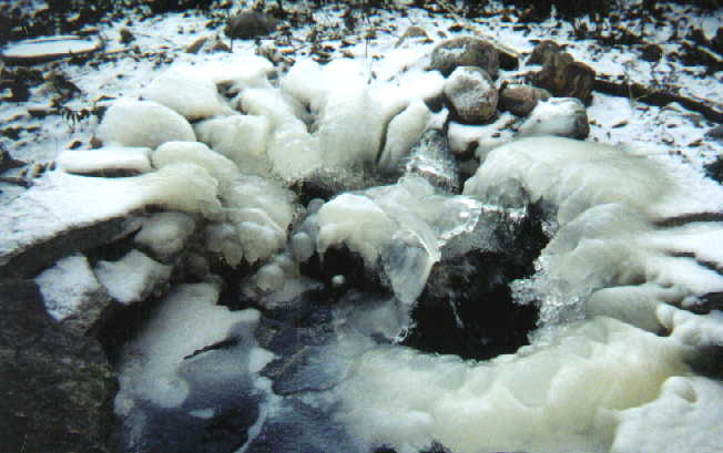 The waterfall, frozen